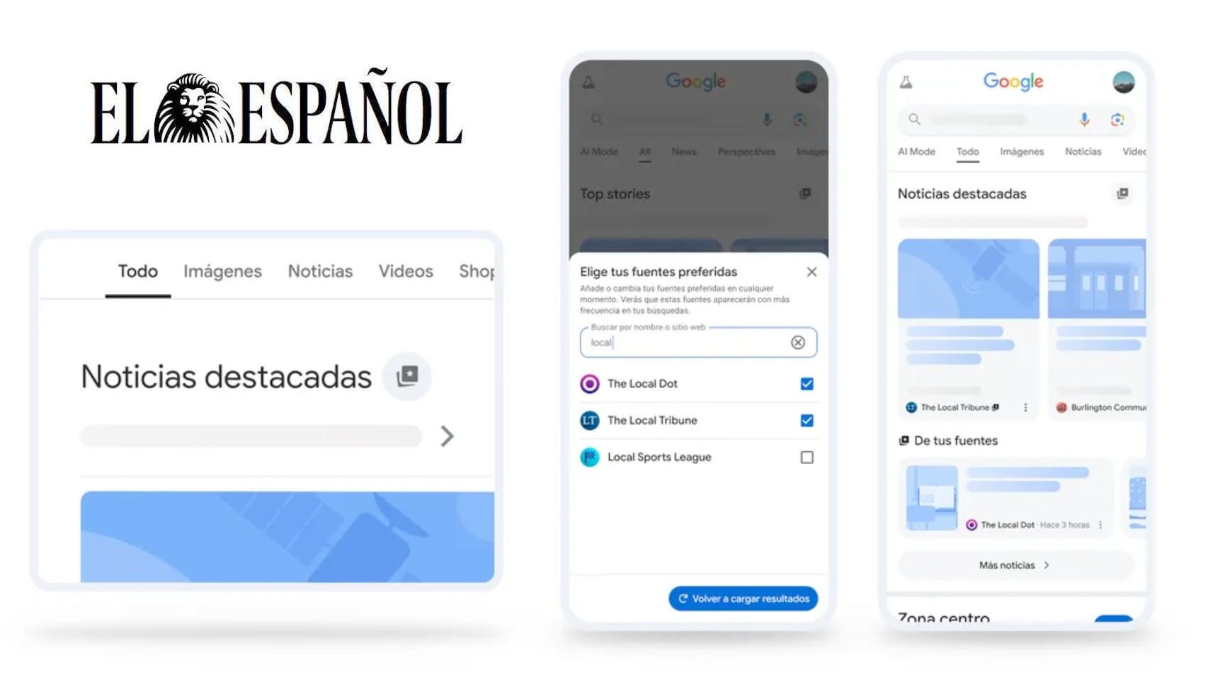 EL ESPAÑOL como fuente preferida en Google
