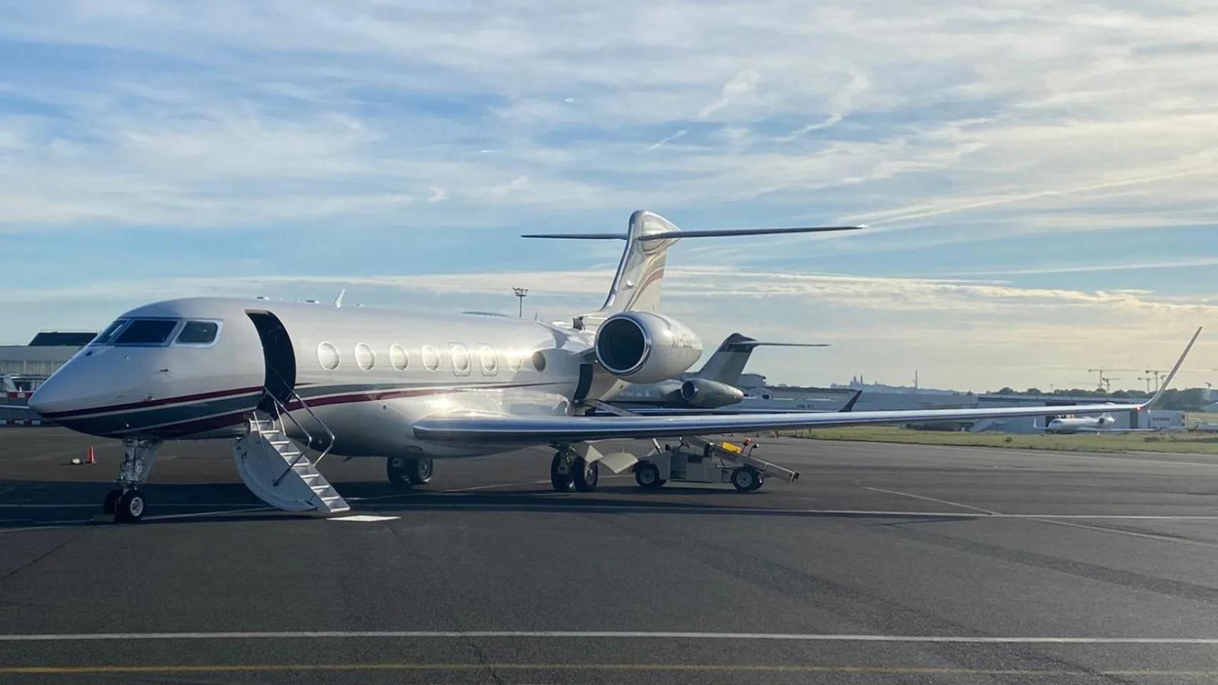 Imagen de un Gulfstream G650, jet de referencia que aparece en la documentación.