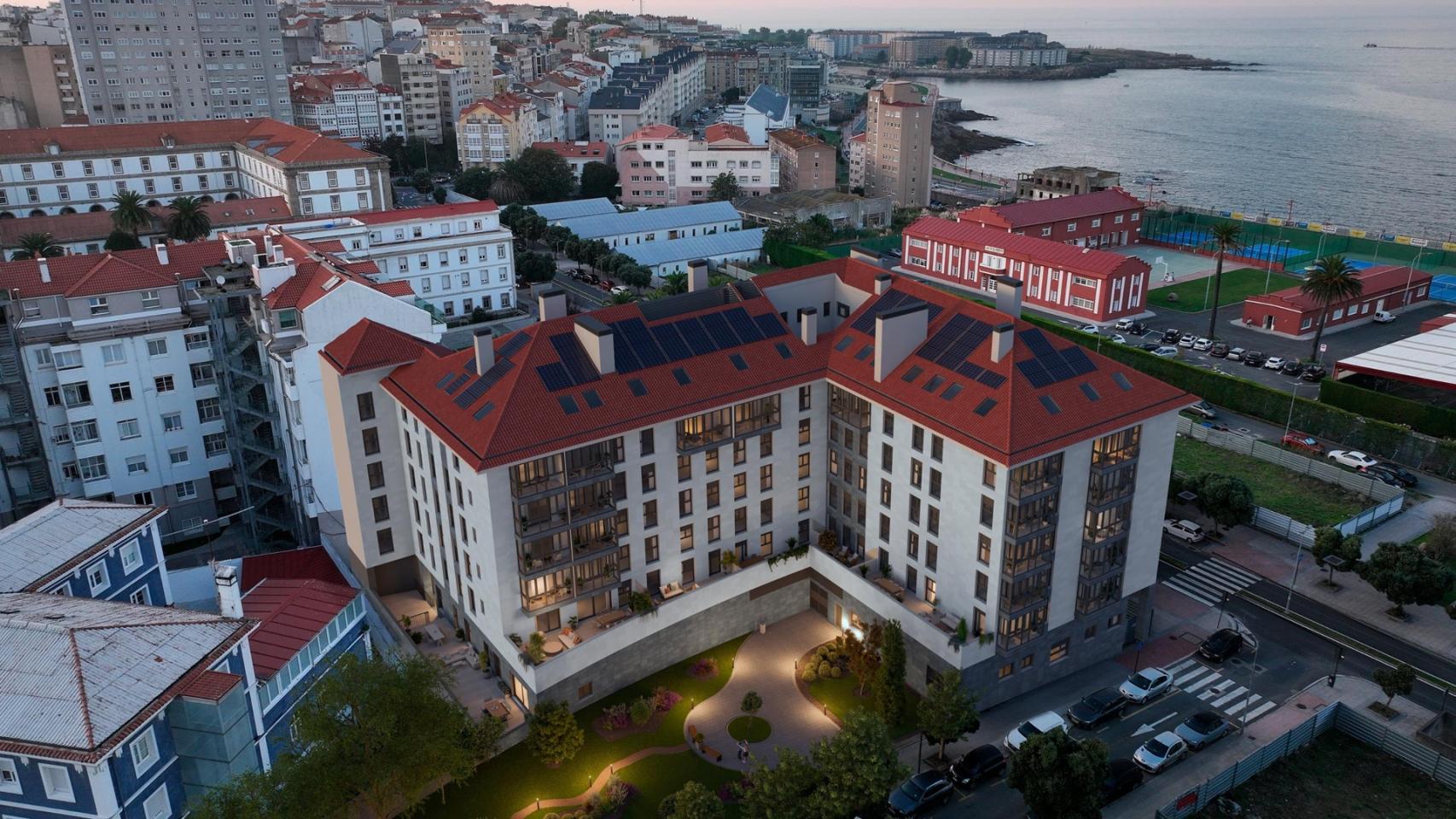 Residencial A Proa, en A Maestranza (A Coruña)