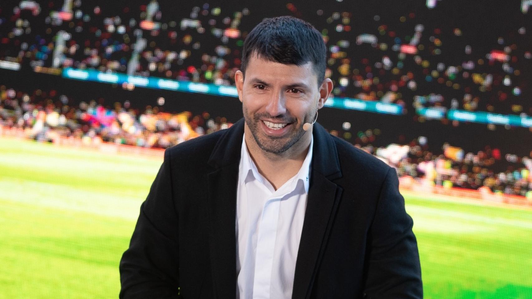 Agüero durante una rueda de prensa.
