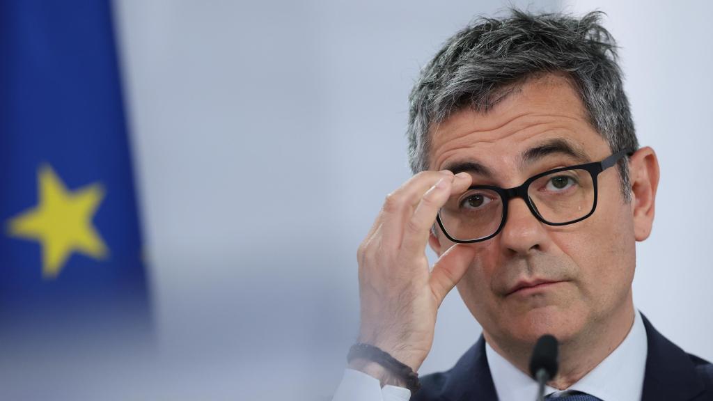 El ministro de la Presidencia, Félix Bolaños, este martes en Moncloa tras el Consejo de Ministros.