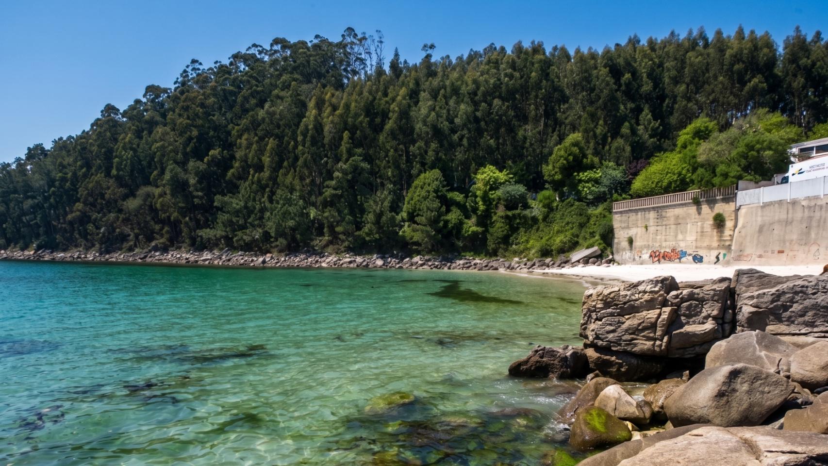 Playa de Pampaído, en Sanxenxo (Pontevedra)