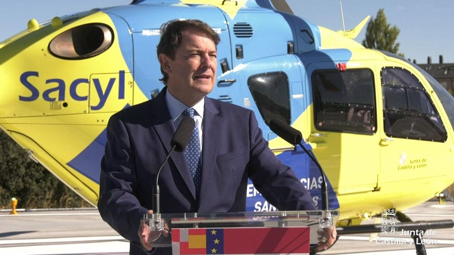 Alfonso Fernández Mañueco, hoy en el Hospital Nuestra Señora de Sonsoles de Ávila