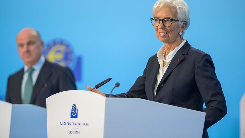 Christine Lagarde y Luis de Guindos, presidenta y vicepresidente del BCE.