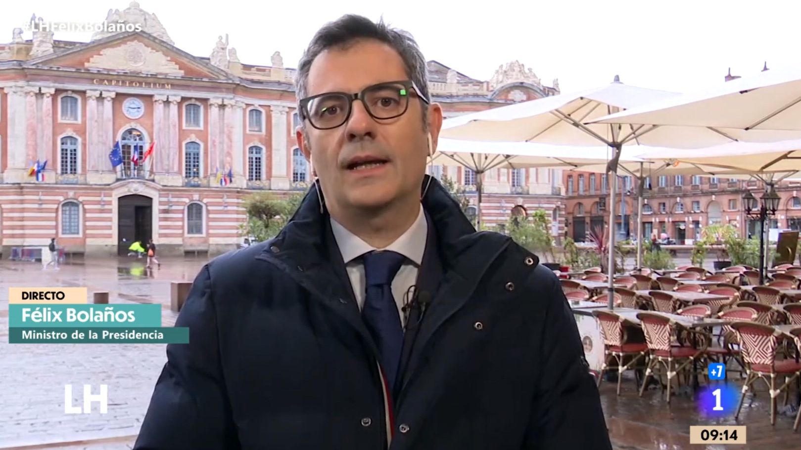Félix Bolaños, ministro de la Presidencia, este viernes en TVE.