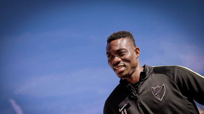 Christian Atsu, durante su etapa en el Málaga
