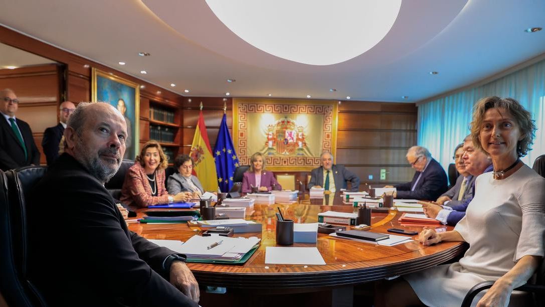 Imagen de archivo del pleno del TC, con la magistrada Laura Díez a la derecha./