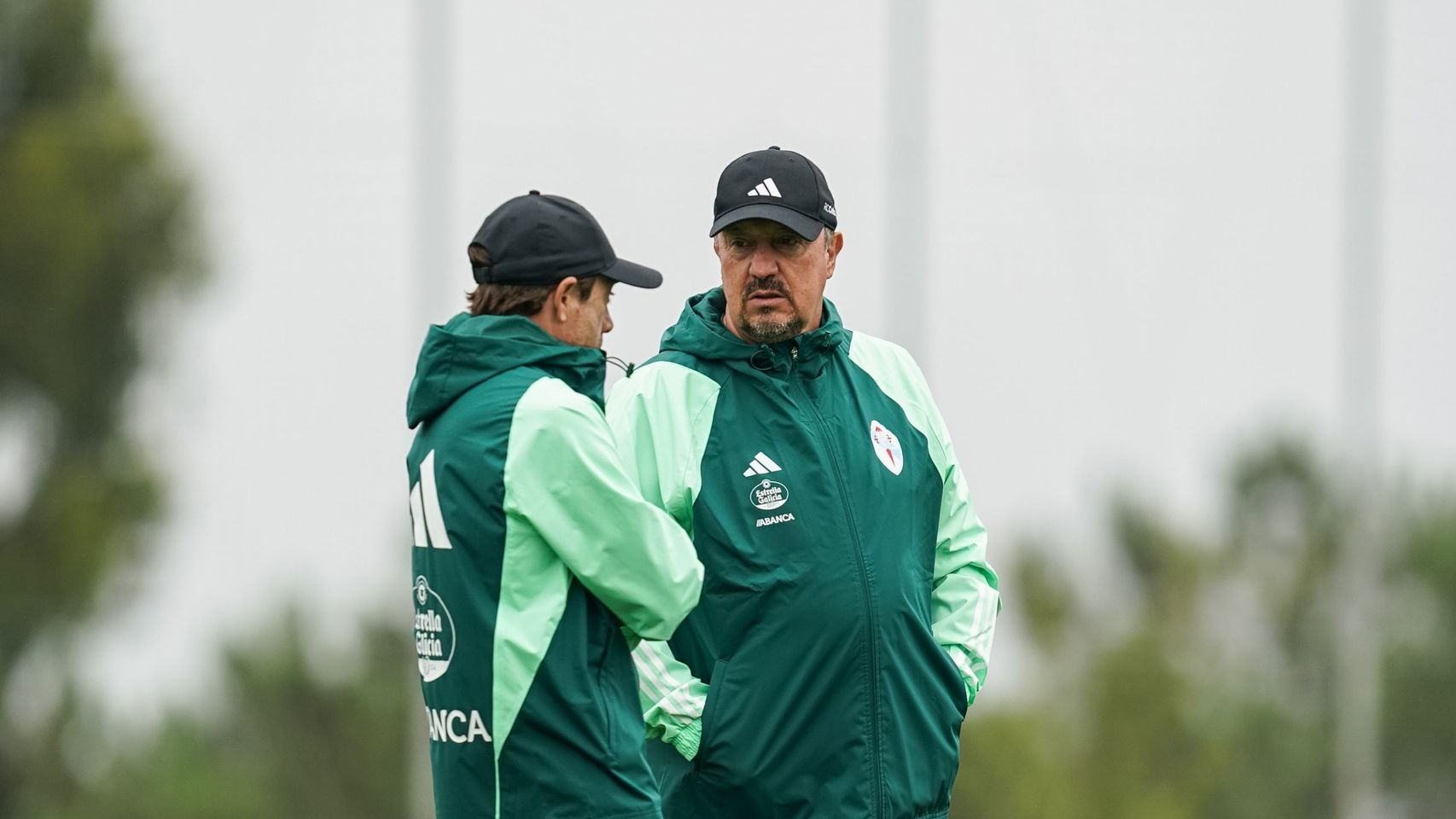 Rafa Benítez durante un entrenamiento en la Cidade Deportiva Afouteza