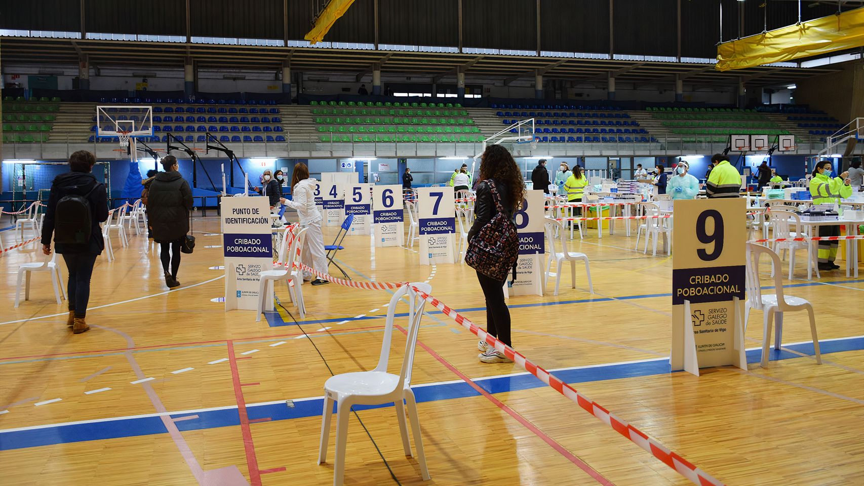 Imagen de los cribados realizados el pasado mes de marzo en el Pabellón Universitario de Vigo.