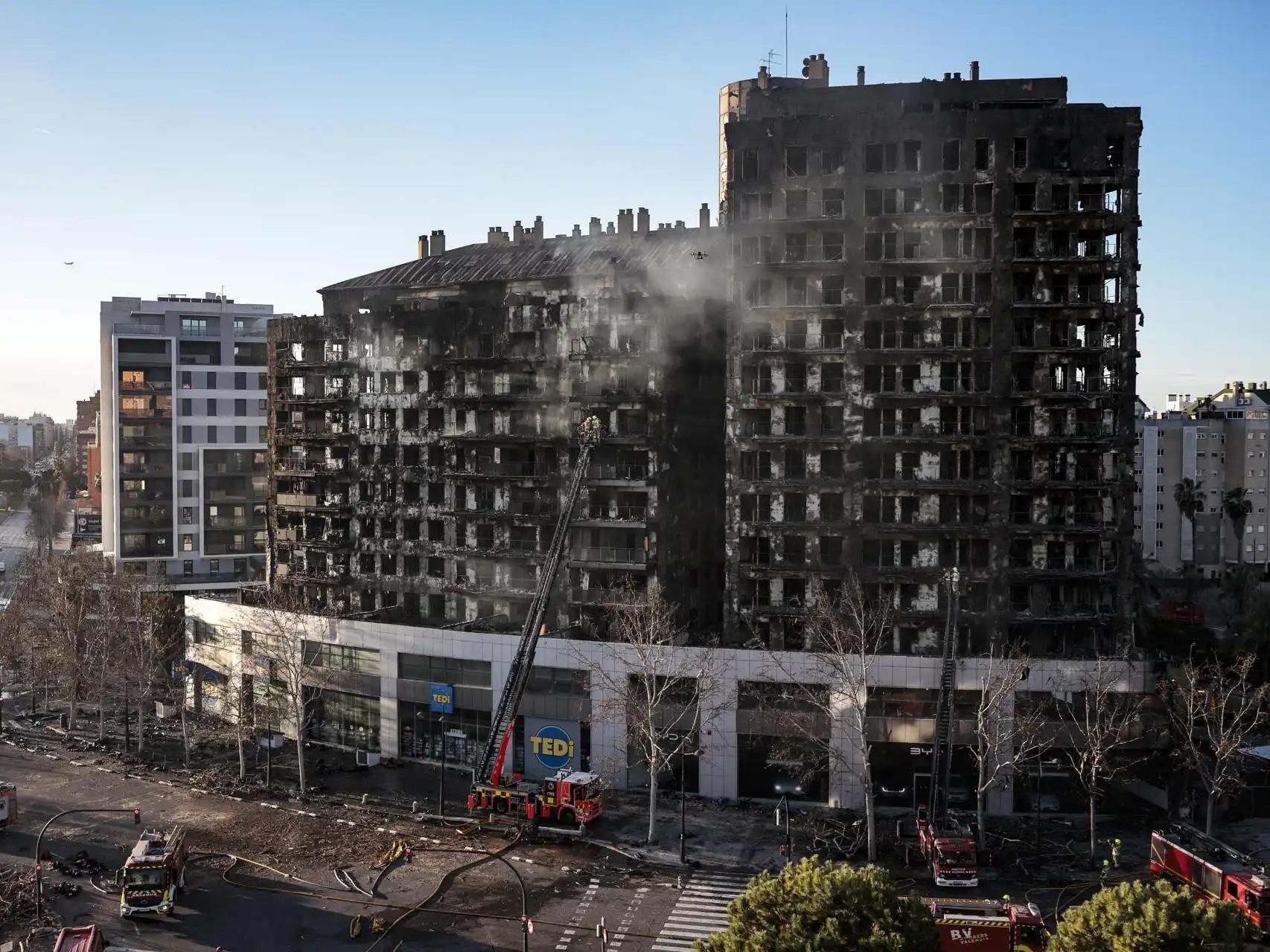 Imagen del esqueleto del edificio de Campanar