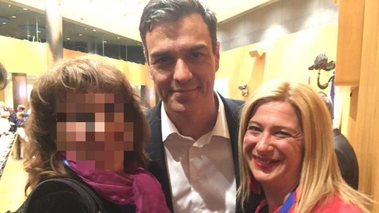 Leire Díez y Pedro Sánchez.