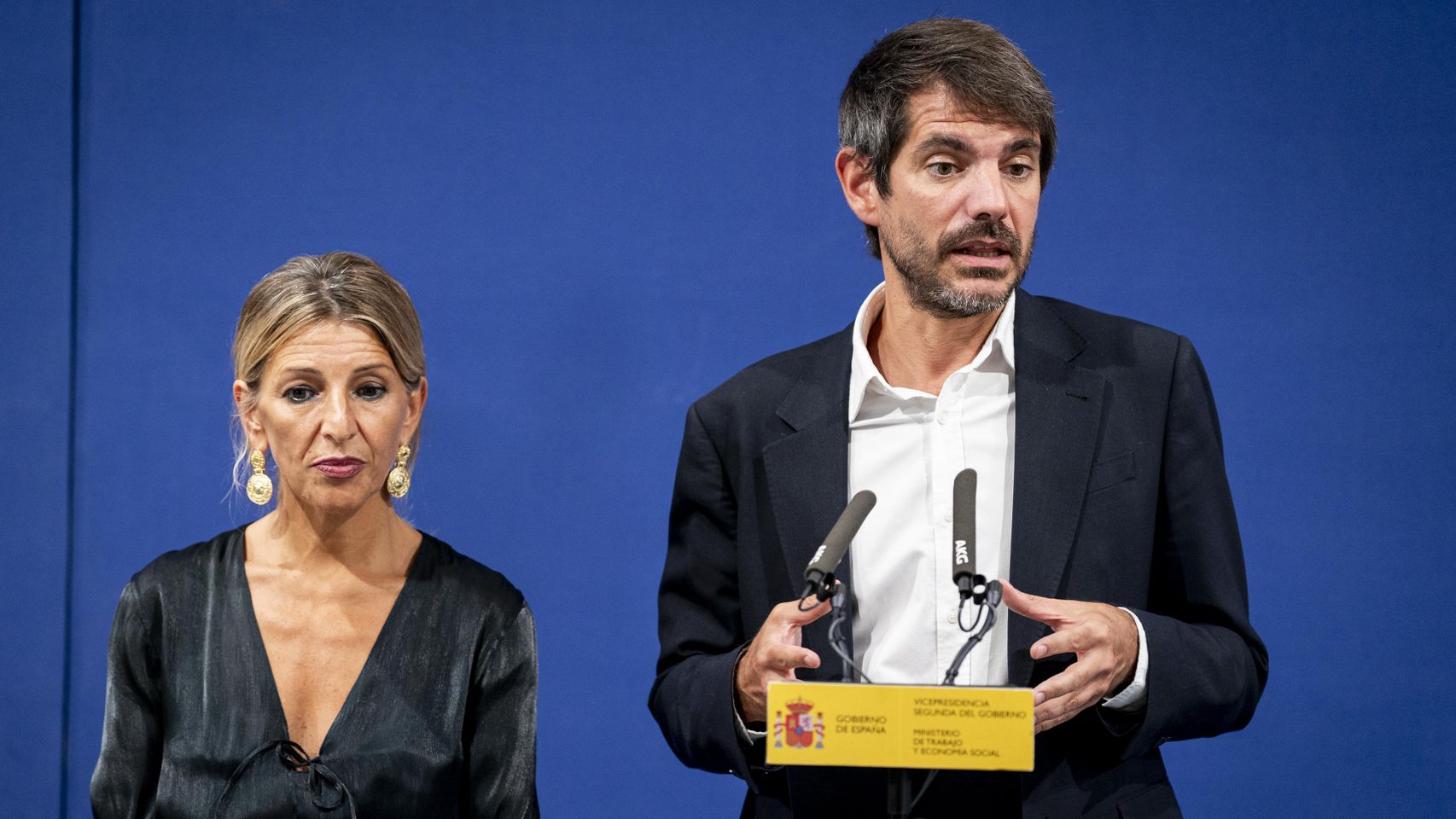 Yolanda Díaz y Ernest Urtasun.