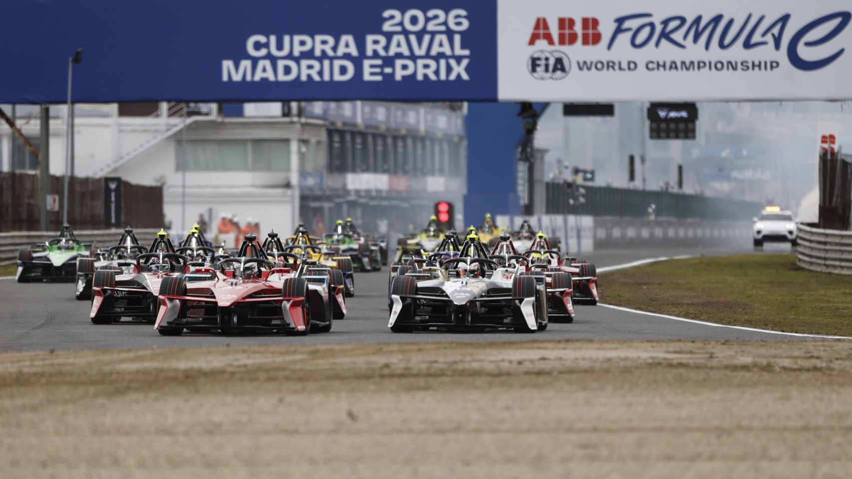 El momento de la salida del E-Prix de Madrid.