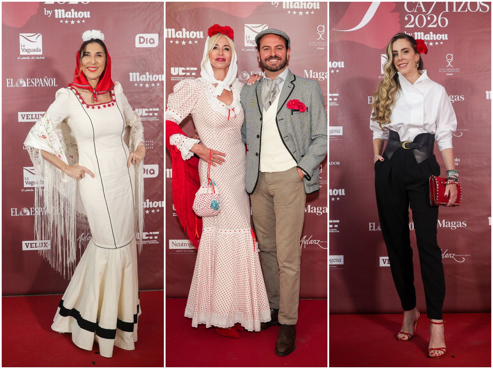 Paz Padilla, María Porto, el artista Gonhdo y Johanna Müller en el 'photocall' de los I Premios Castizos.
