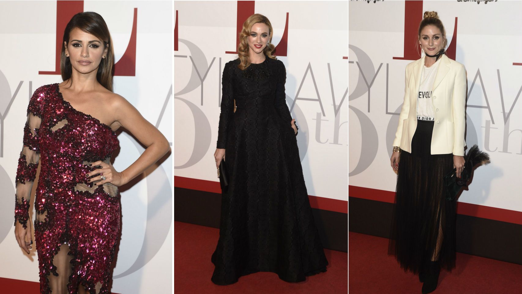 Mónica Cruz (izqda), Marta Hazas y Olivia Palermo (dcha)