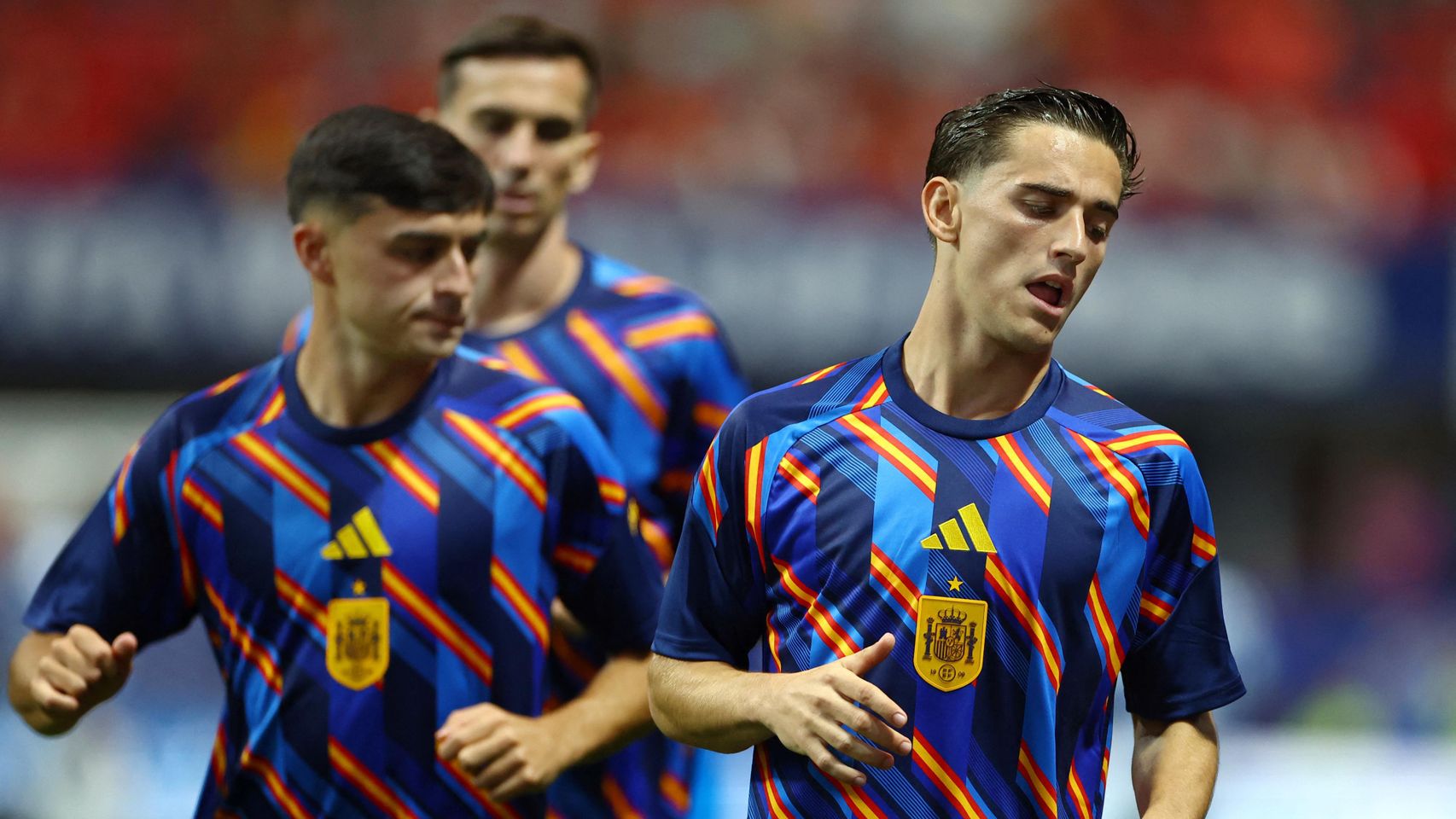 Calentamiento de la Selección española frente a Cabo Verde