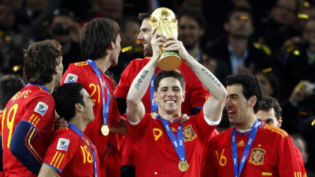 Fernando Torres gana el Mundial en el Mundial de 2010.