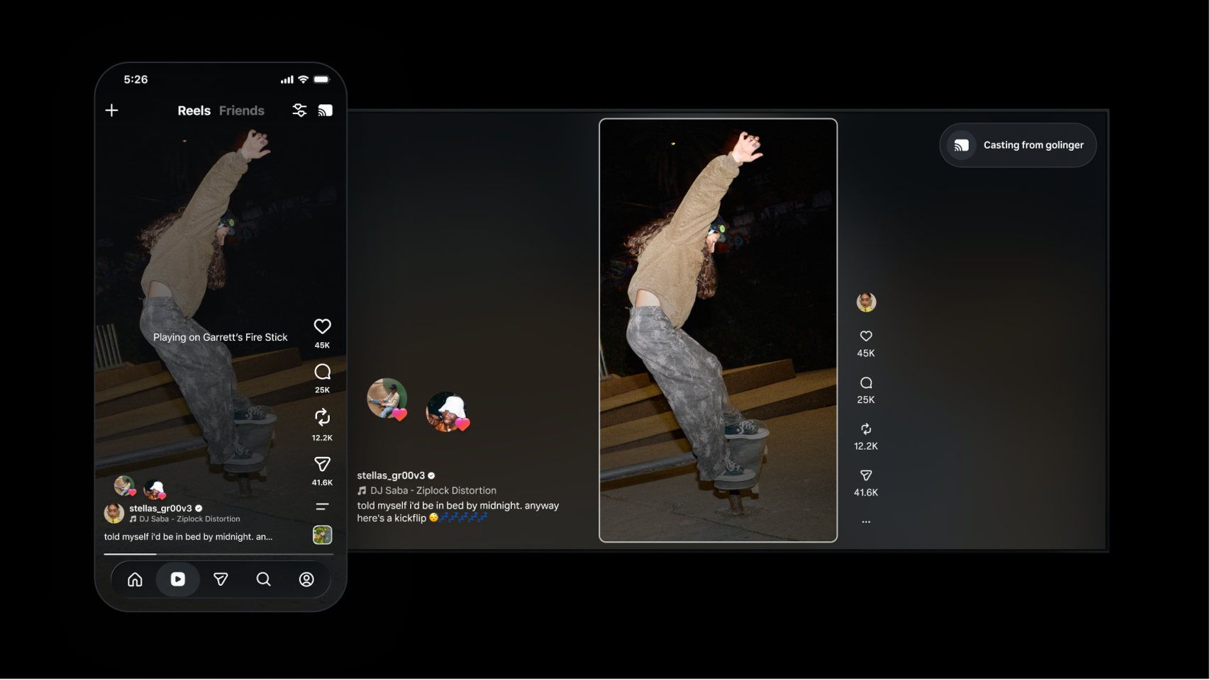 Los rels de Instagram ahora se pueden enviar al televisor