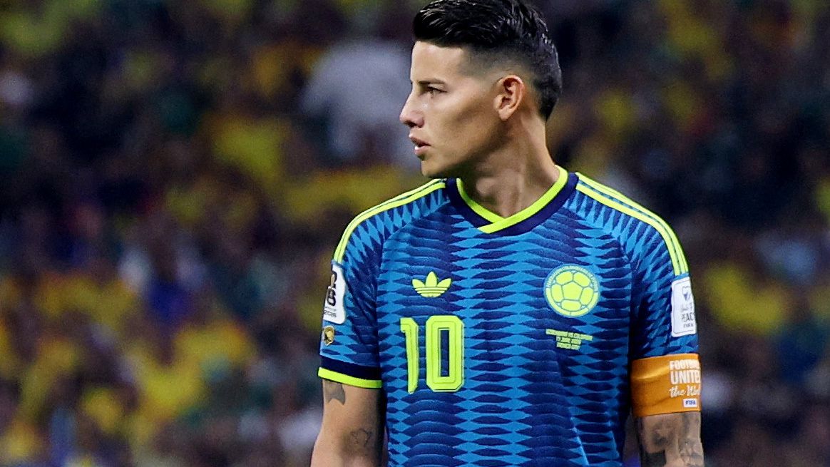James Rodríguez, durante el partido contra Uzbekistán.