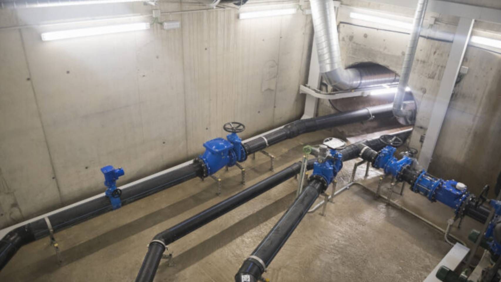 Las nuevas canalizaciones de los depósitos de aguas freáticas de Barcelona.