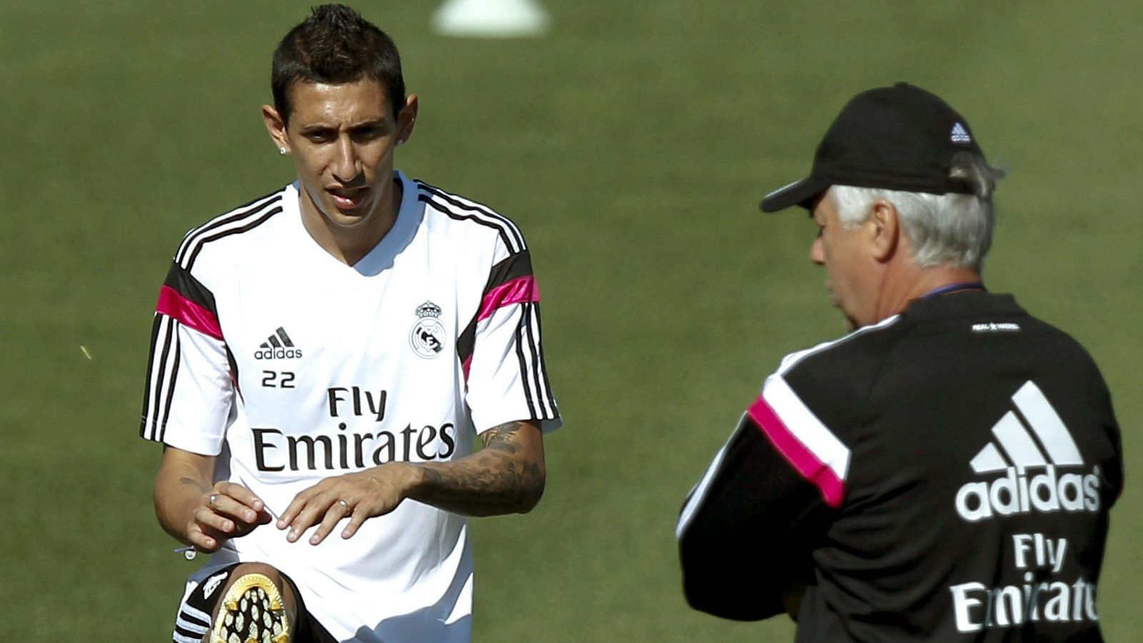 Di María, durante el entrenamiento del Real Madrid.