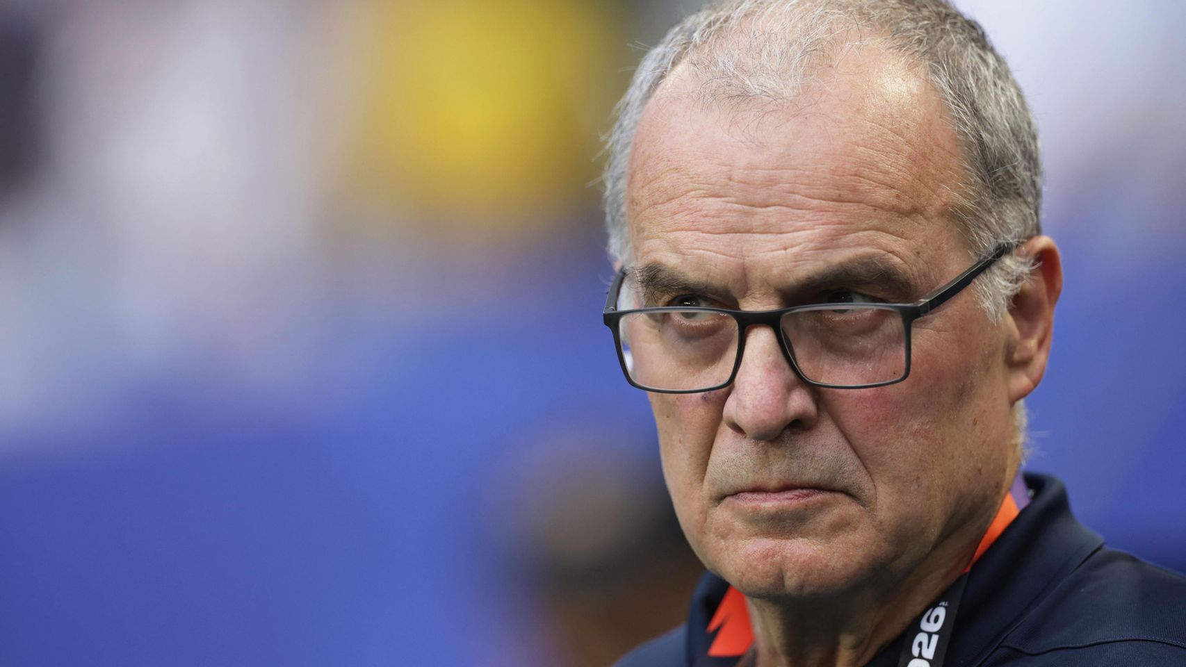 Marcelo Bielsa, durante un partido del Mundial de Uruguay.