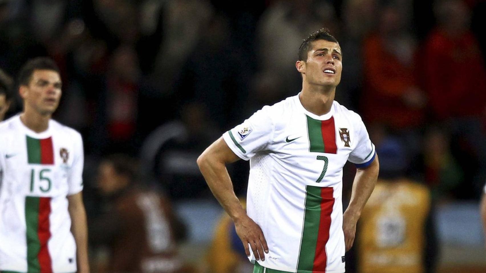 Cristiano Ronaldo, tras la derrota de Portugal ante España en octavos de final del Mundial de Sudáfrica.