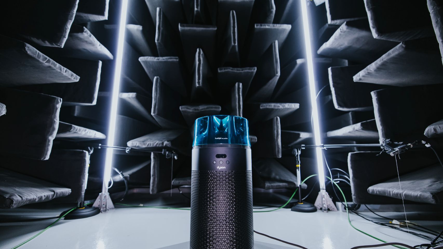 El Dyson HushJet HJ10 en la cámara anecoica.