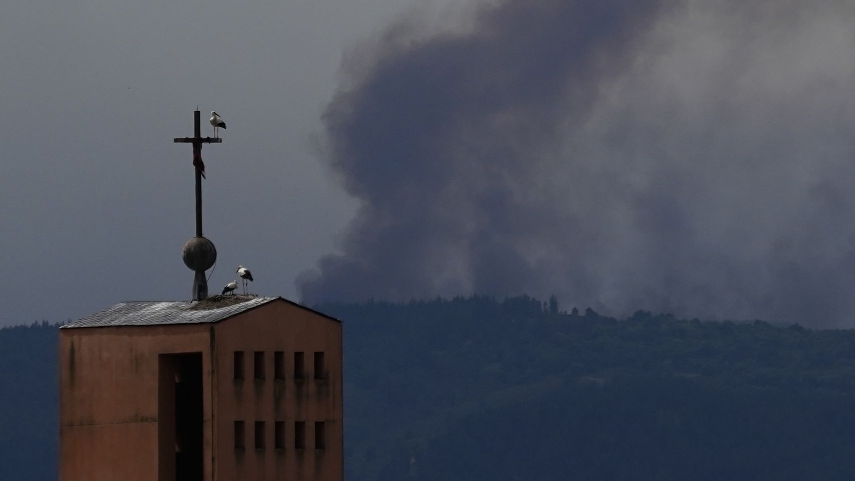 Incendio en el municipio de Trabadelo, en León