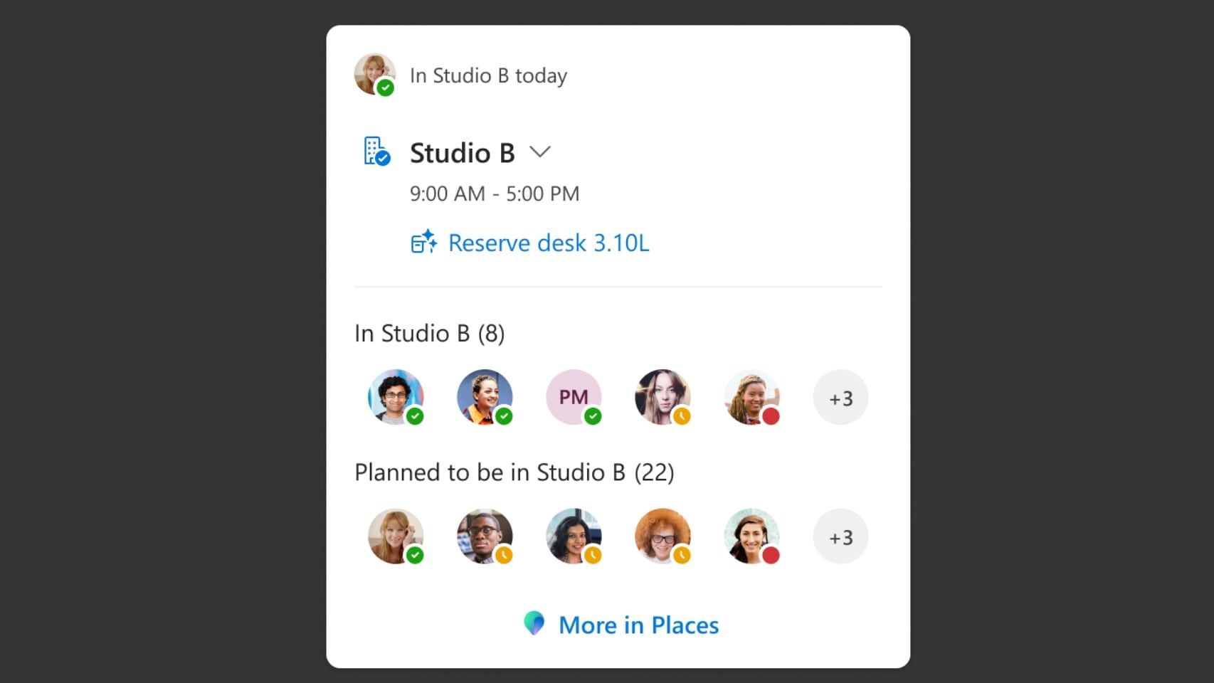 Interfaz de Microsoft Teams