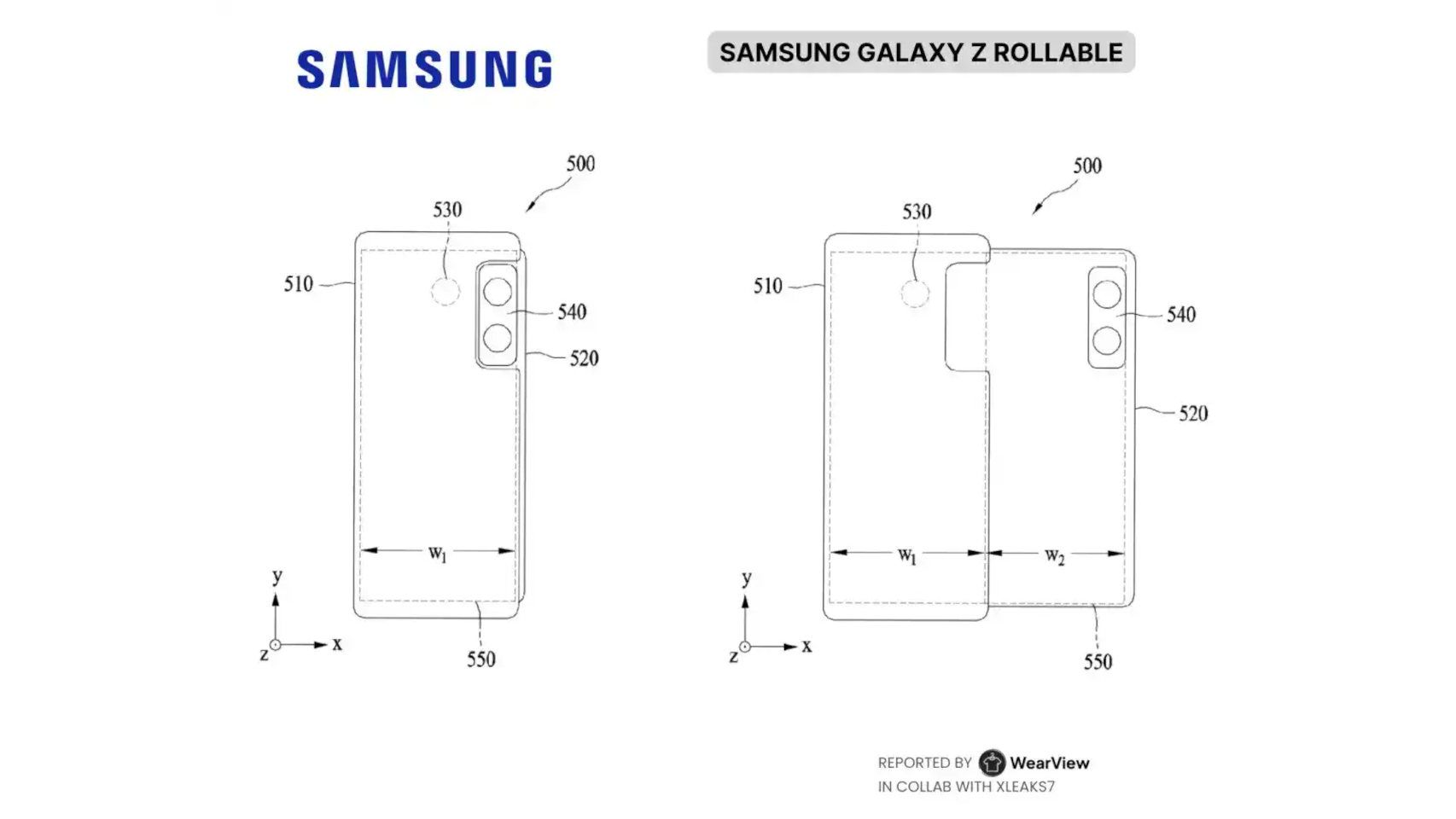 Patente de móvil enrollable de Samsung