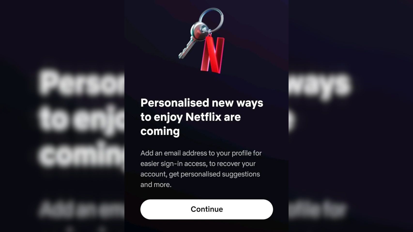 La nueva pantalla que aparece en Netflix