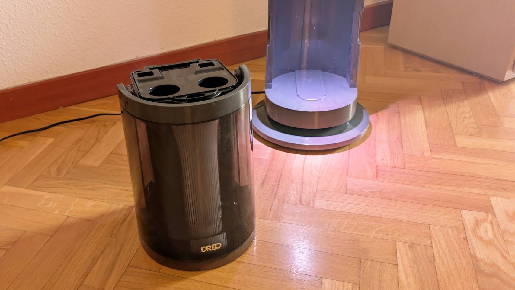 El depósito de agua del Dreo TurboCool 765S.