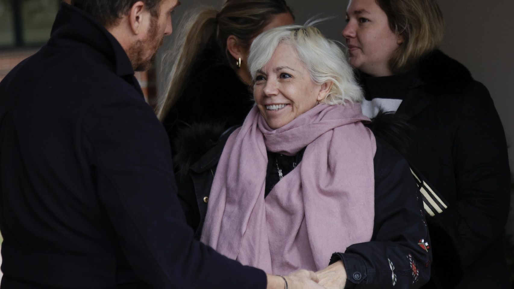 Maite Torres, en noviembre de 2025, en el funeral de su padre, Joaquín Torres Piñón.