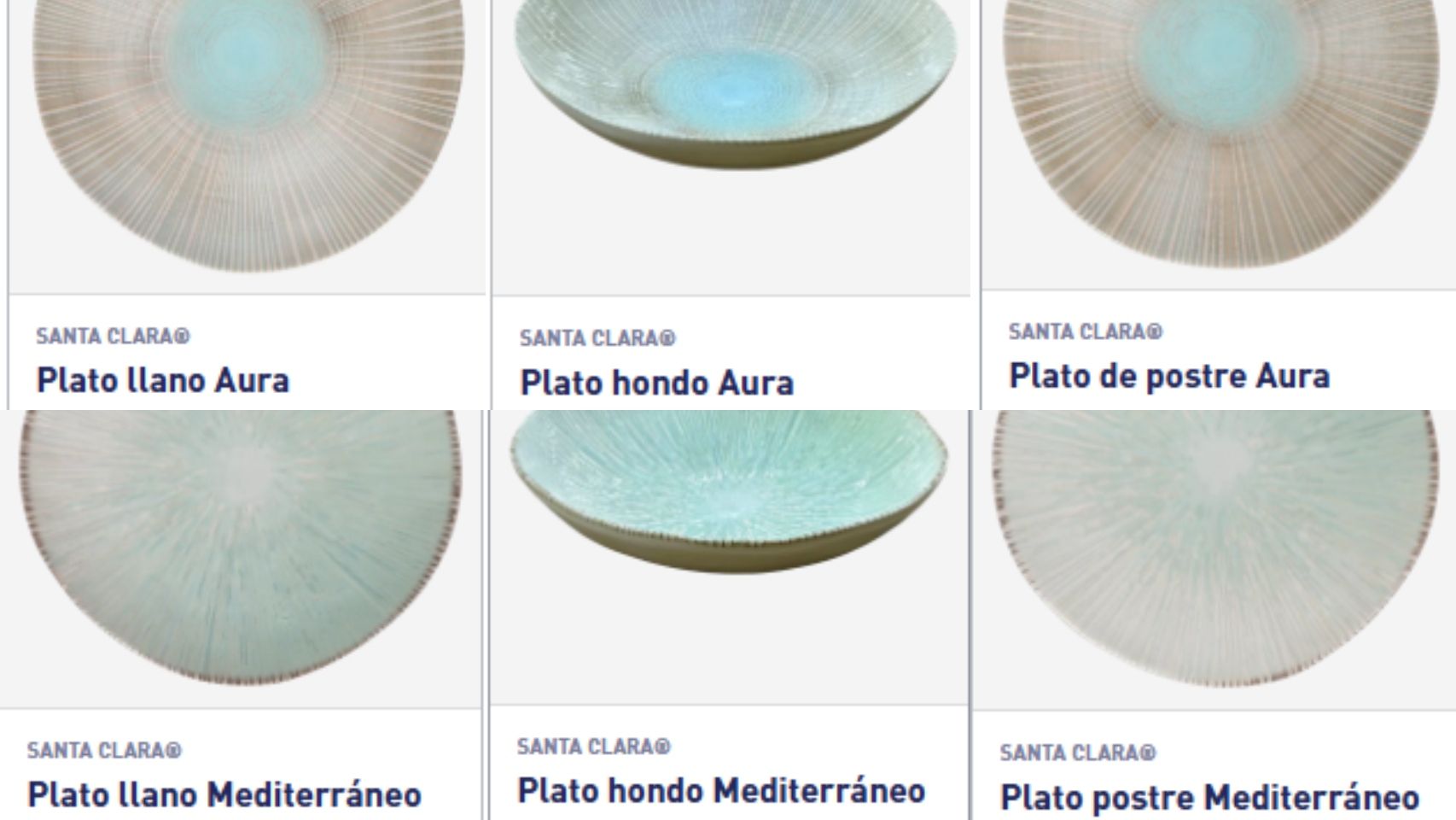 Colección vajilla.