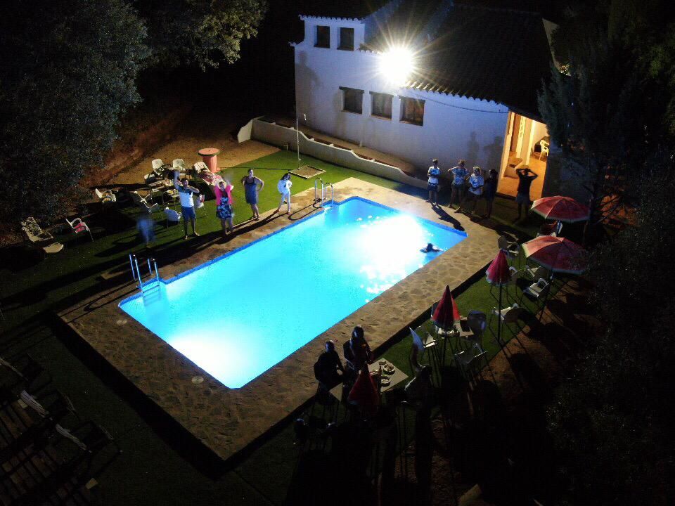 La piscina.
