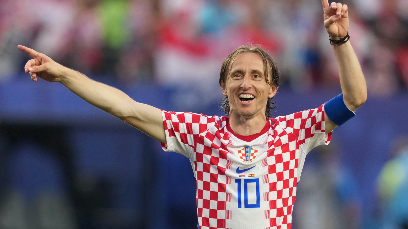 Luka Modric celebra el paso de Croacia a octavos de final.