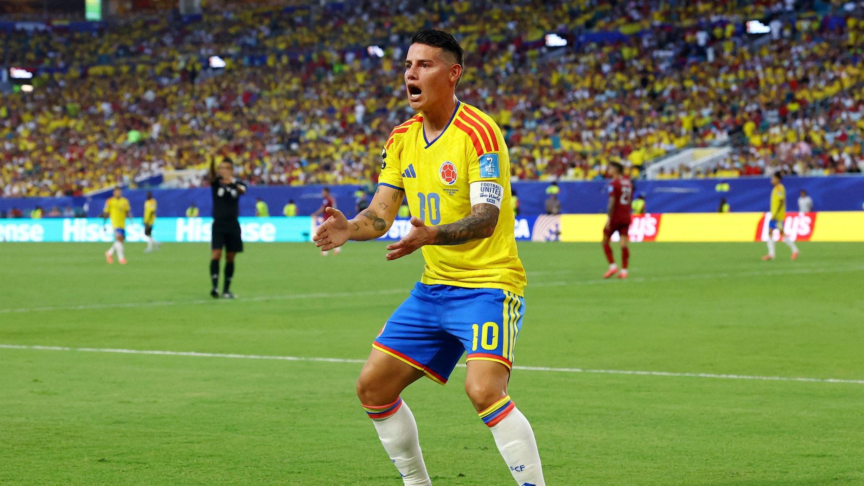 James, durante el partido contra Portugal.