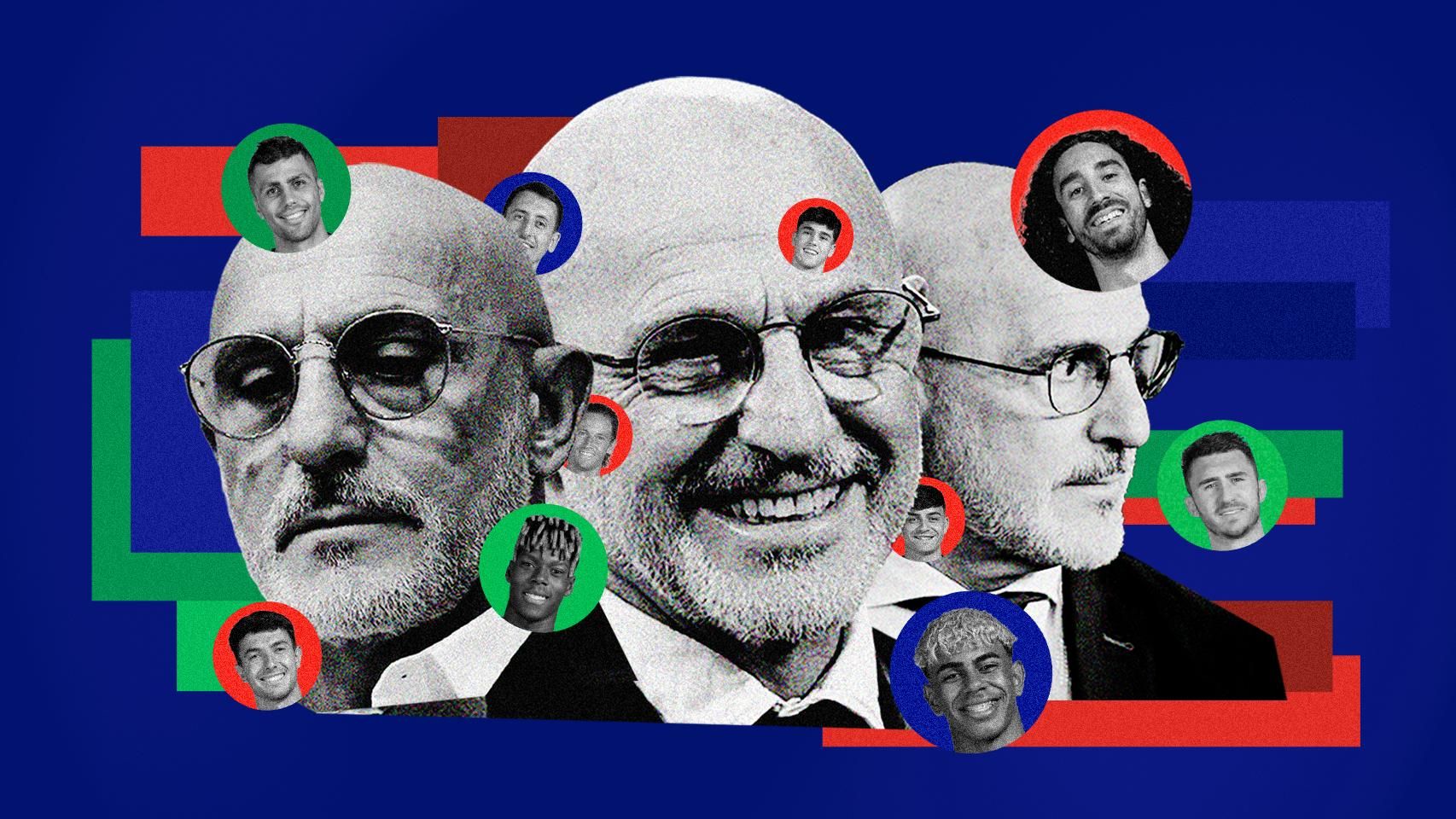 Las Españas de Luis de la Fuente y sus variaciones tácticas. Diseño: Arte EE