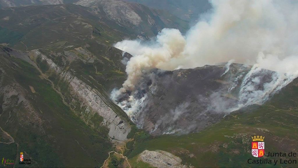 Imagen del incendio de Canseco.
