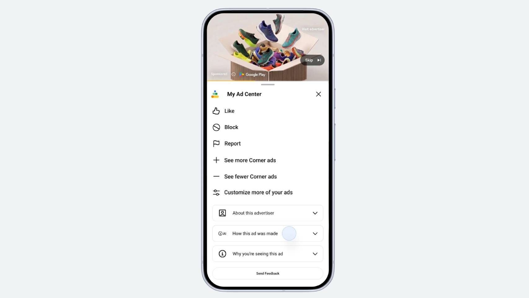 Así se muestra la información sobre anuncios hechos con IA en servicios de Google.