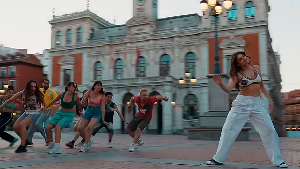 Imagen de la grabación en la Plaza Mayor.