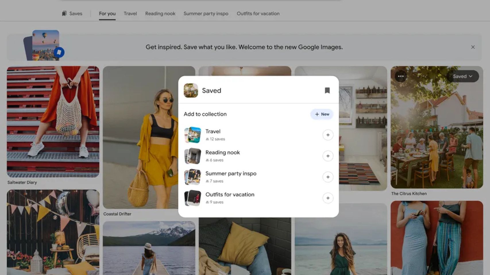 Las colecciones ganan mucho protagonismo en el nuevo Google Imágenes