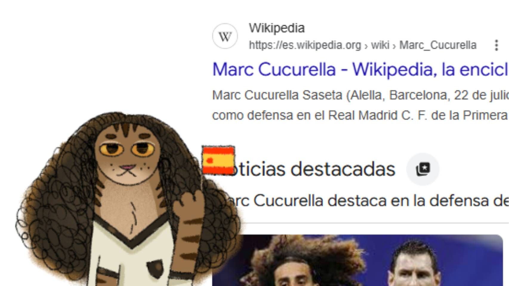 El 'easter egg' de Marc Cucurella en Google.