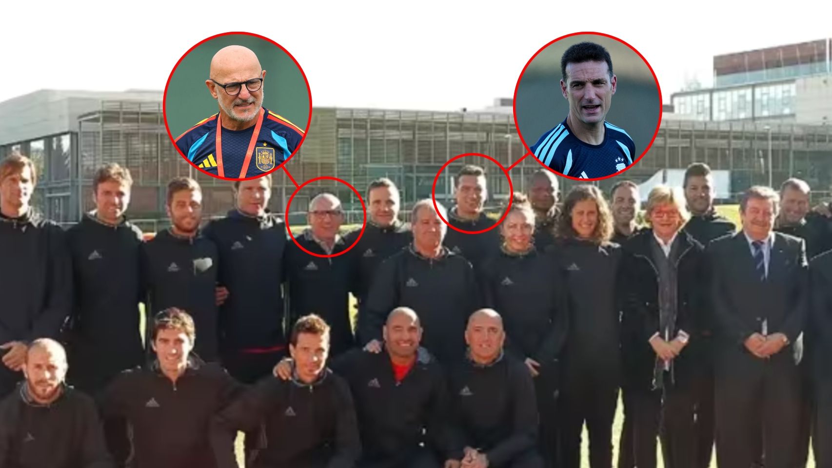 Luis de la Fuente fue profesor de Lionel Scaloni en el curso de entrenadores de la RFEF en 2017.