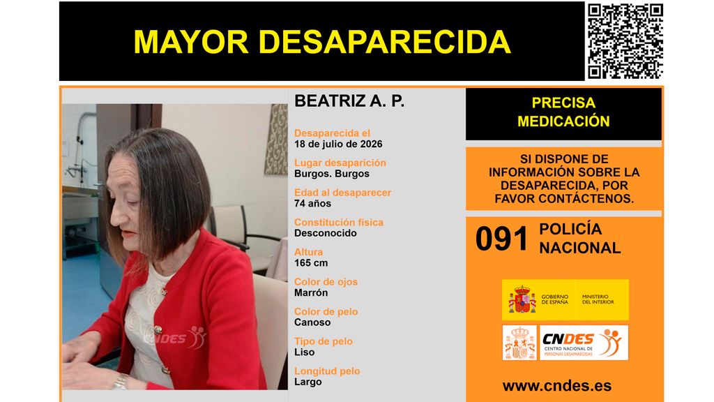 Beatriz, mujer desaparecida en Burgos.