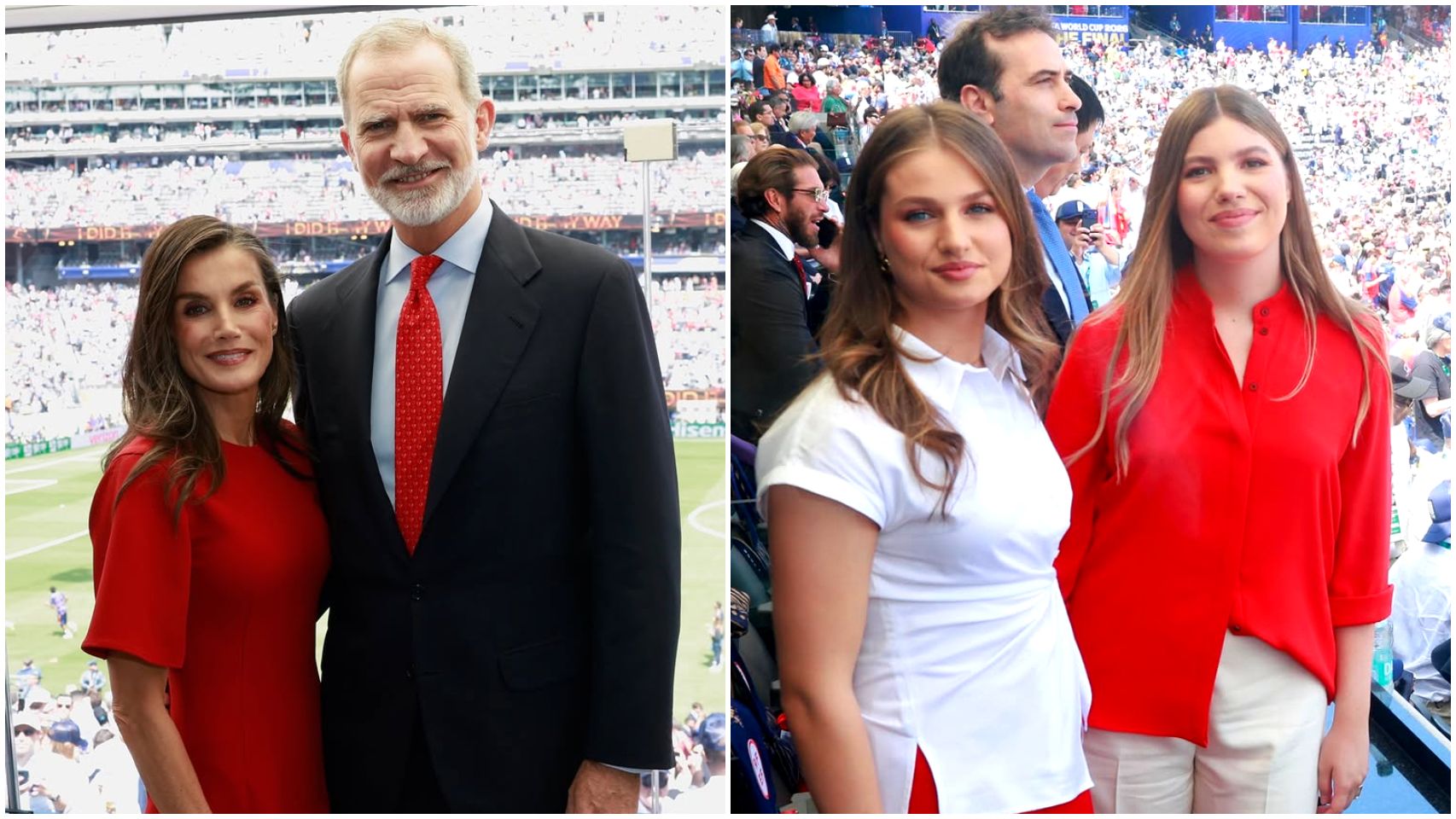 La Familia Real, a su llegado al MetLife Stadium. 