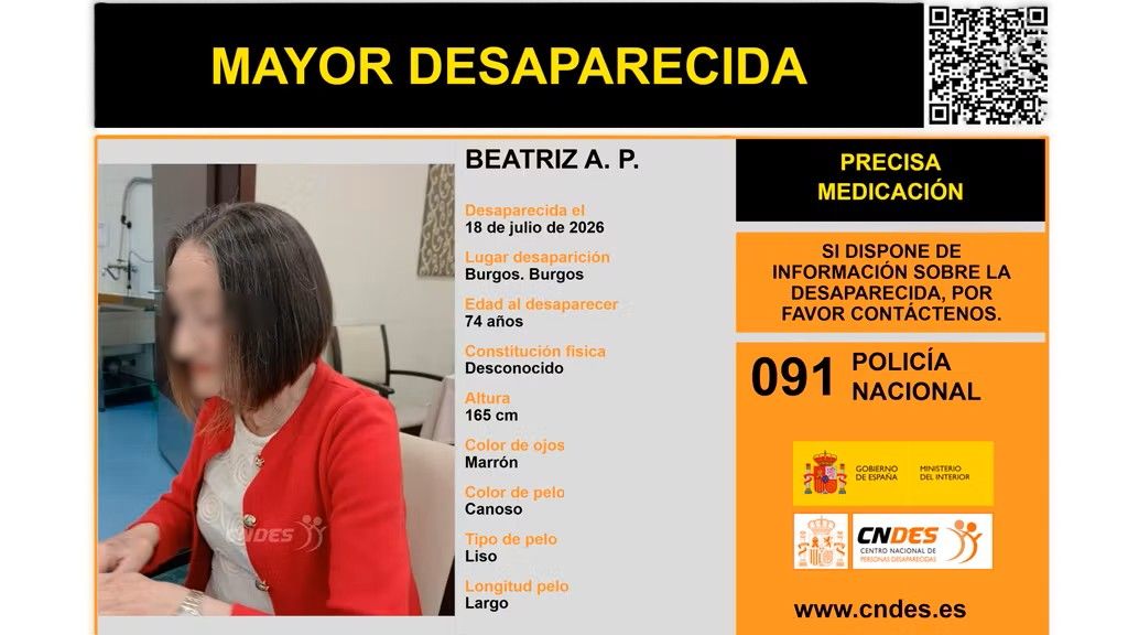 Beatriz, la mujer desaparecida en Burgos.