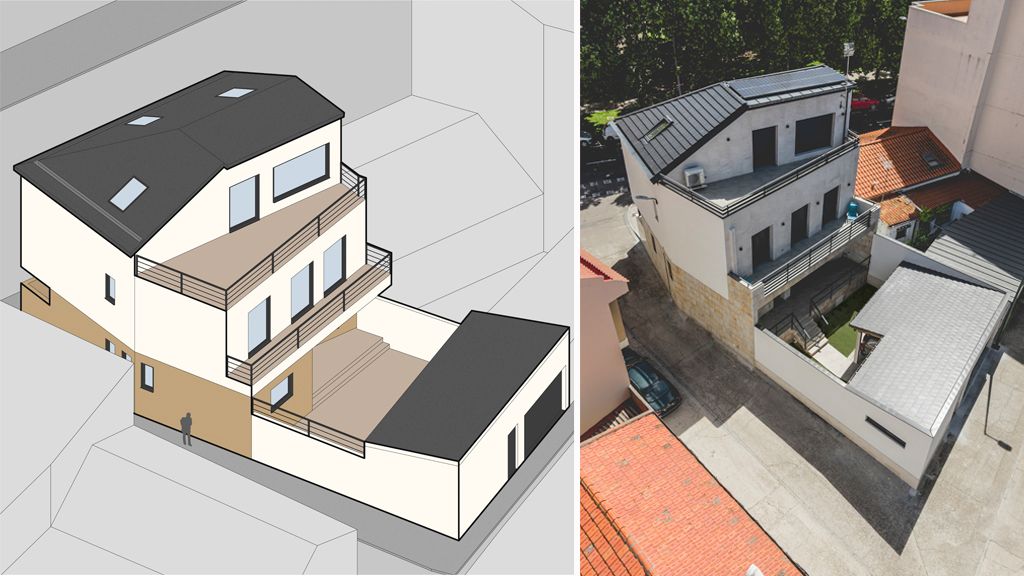 Otra imagen del proyecto y de la Casa Pasiva Victoria acabada.
