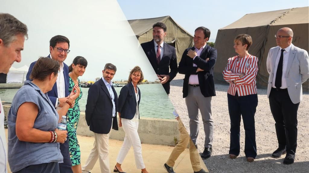 La visita que hizo ayer el ministro Óscar López a Ciudad de la Luz  junto a la visita de junio que hizo el presidente autonómico Juanfran Pérez Llorca.